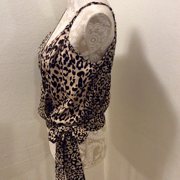 Honey Punch Beige  Leopard Print With Diamonds Size M - Picture 2 of 9